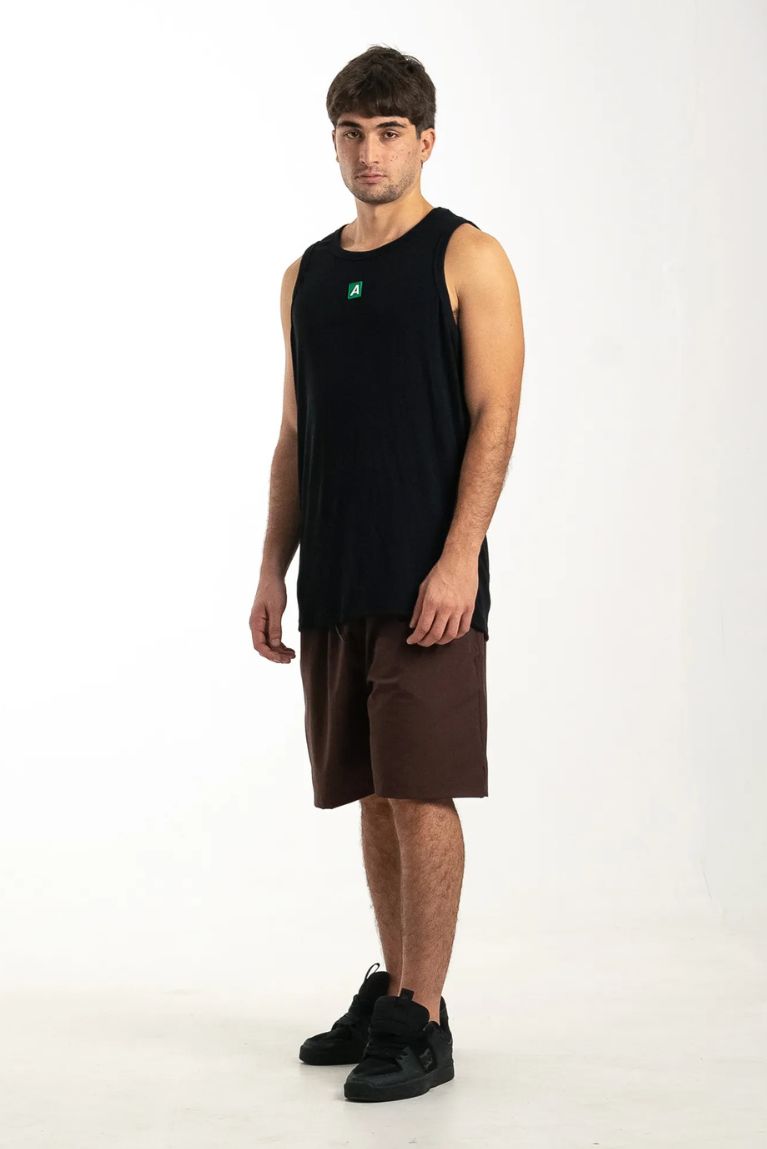 Tank Top Basic Patch A Black