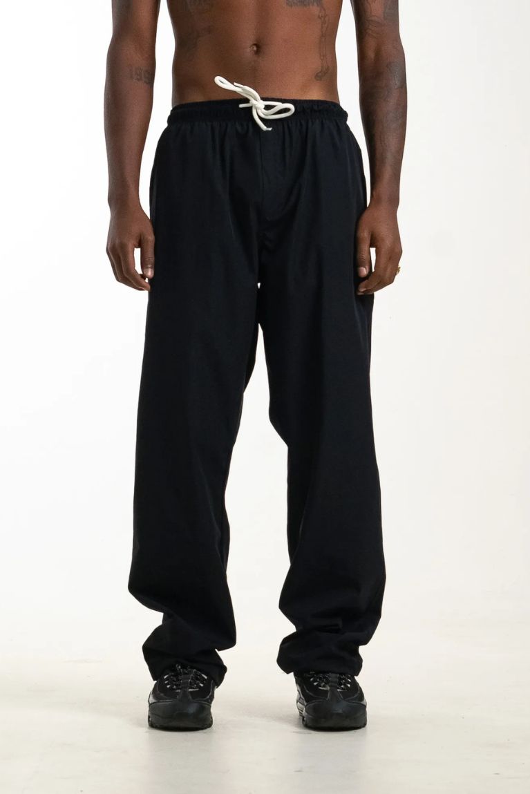 Tactel Pants Basic Patch A Black