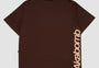 Tee Vertical Logo Brown Boxy