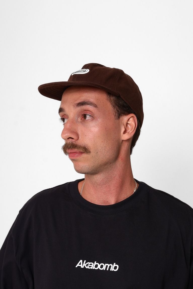 Six Panel Basic Logo Brown