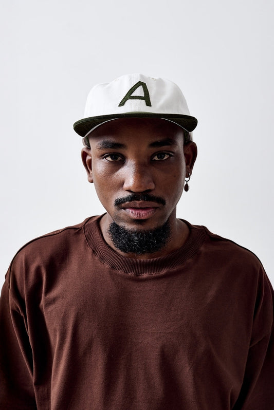 Six Panel Basic A Off Green