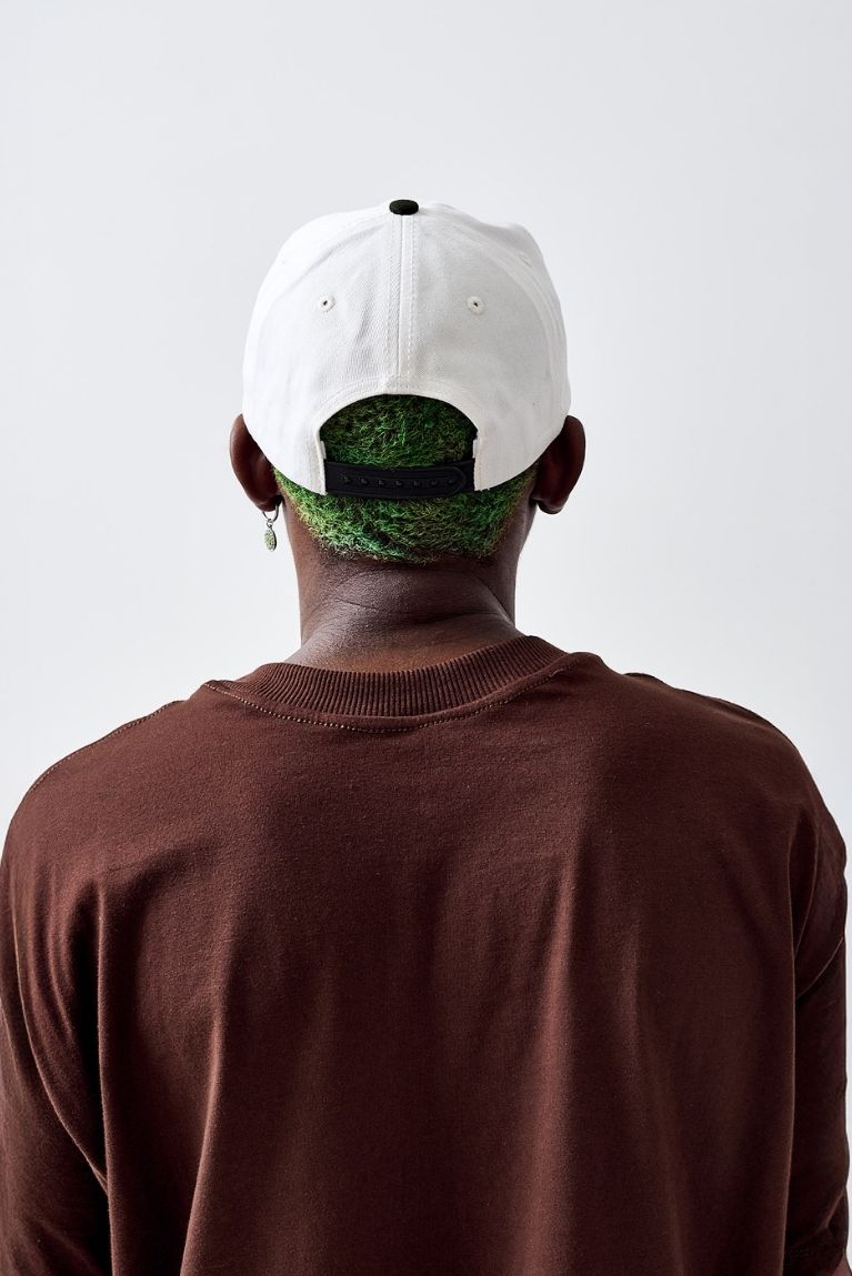 Six Panel Basic A Off Green