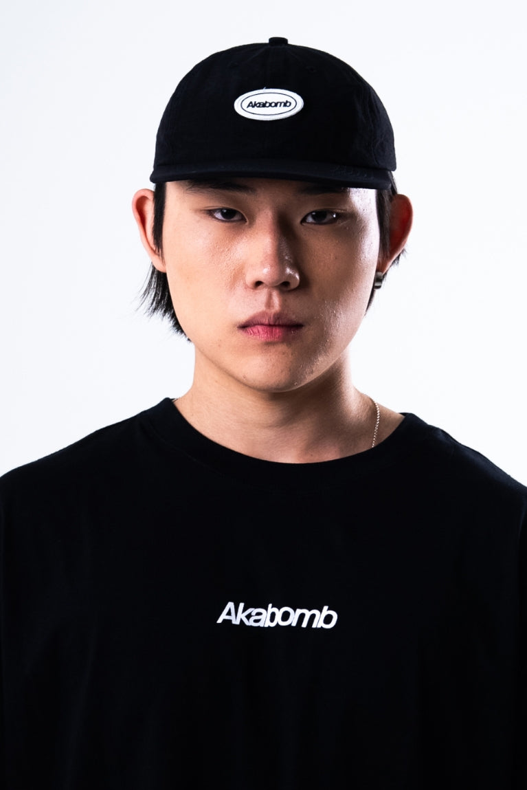 Six Panel Basic Logo Black