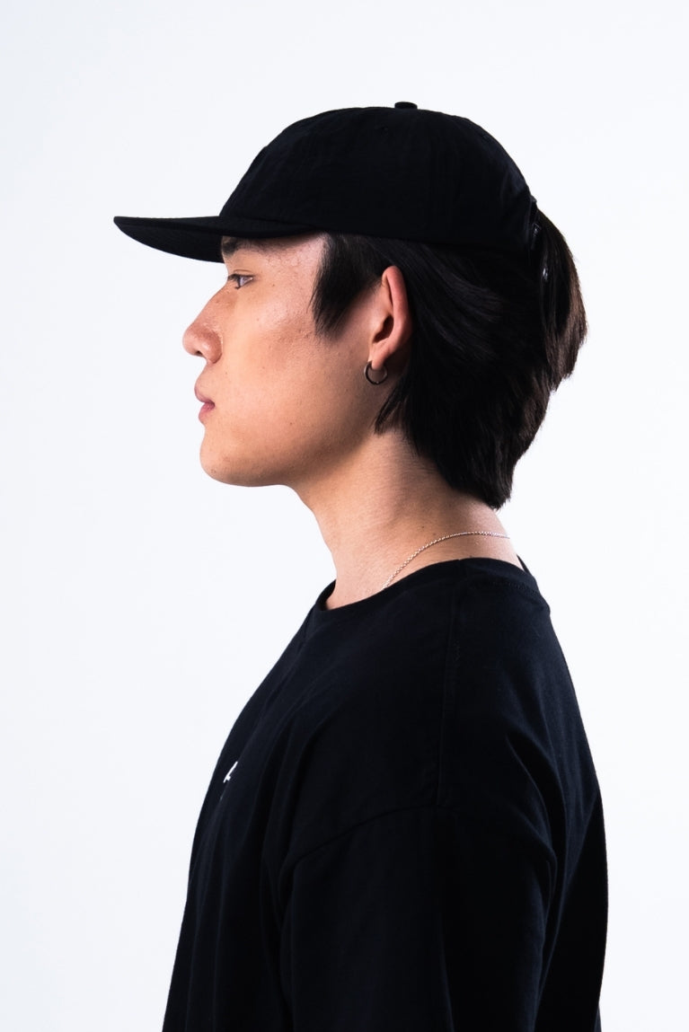 Six Panel Basic Logo Black