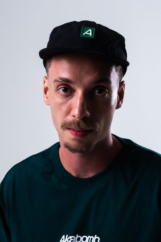 Six Panel Basic Patch A Black