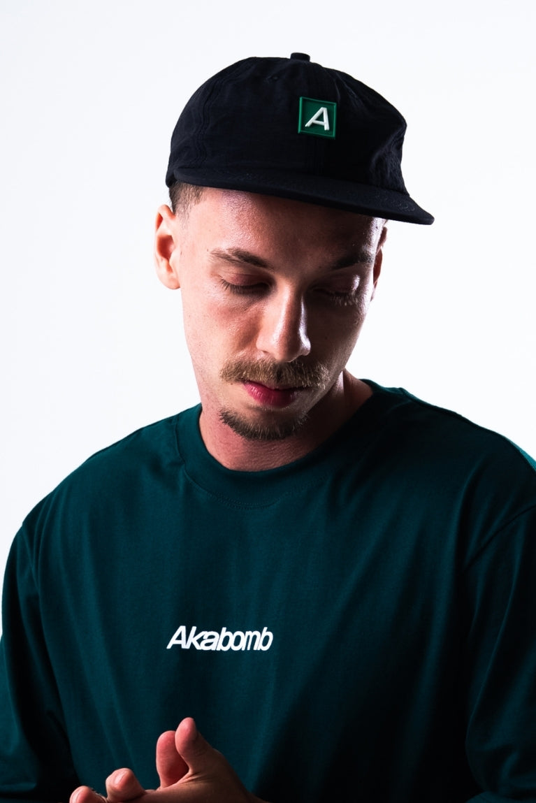 Six Panel Basic Patch A Black