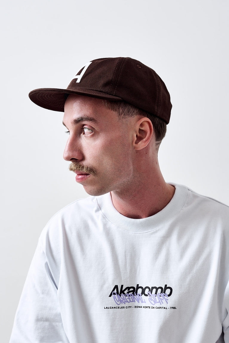 Six Panel Basic A Off Brown