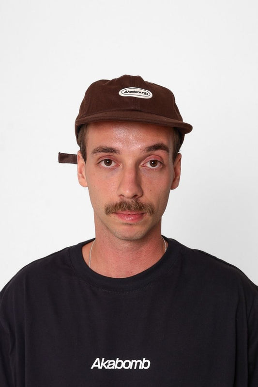 Six Panel Basic Logo Brown