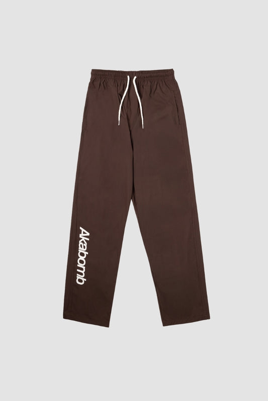 Tactel Pants Basic Logo Brown