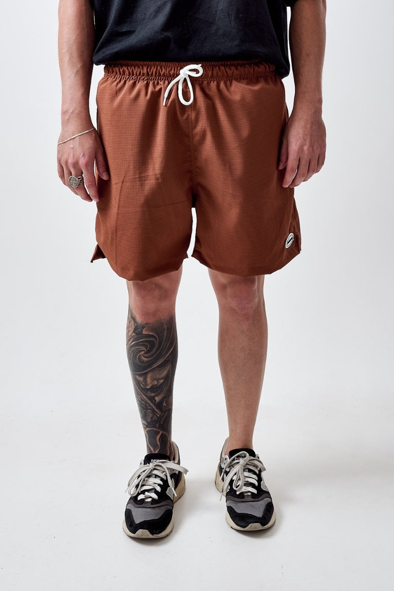 Shorts Basic Patch Cognac