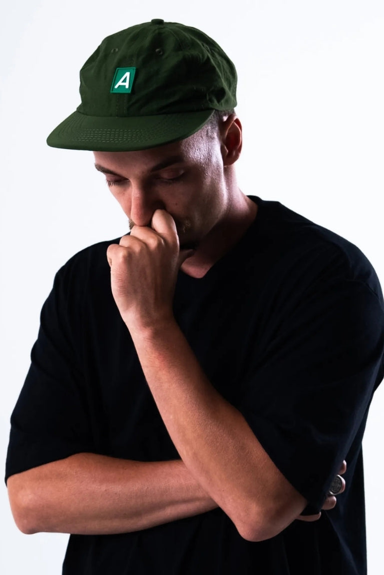 Six Panel Basic Patch A Green