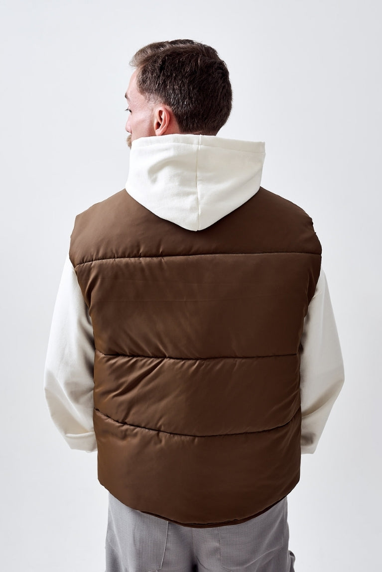 Puffer Vest Brown