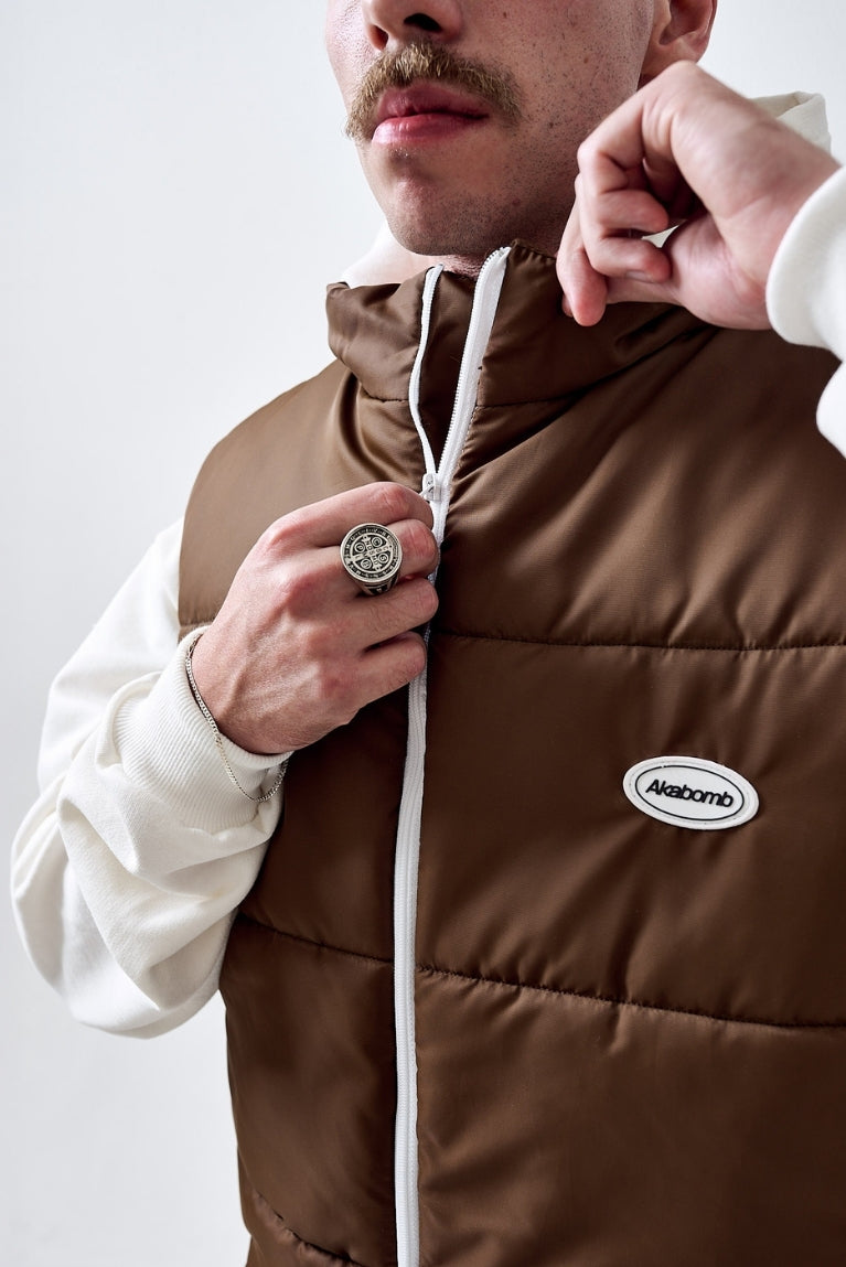 Puffer Vest Brown