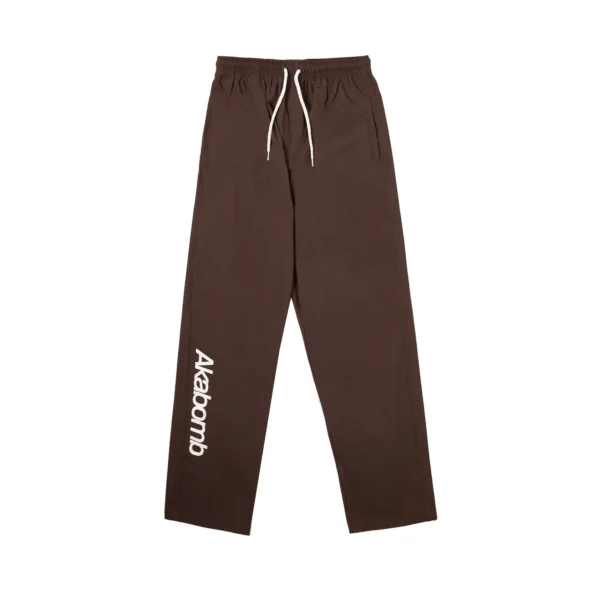 Tactel Pants Basic Logo Brown