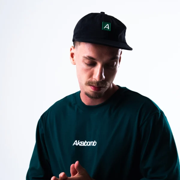 Six Panel Basic Patch A Black