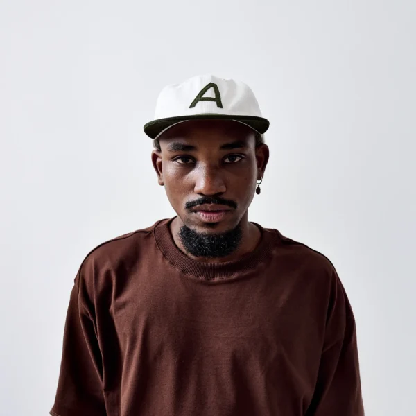 Six Panel Basic A Off Green