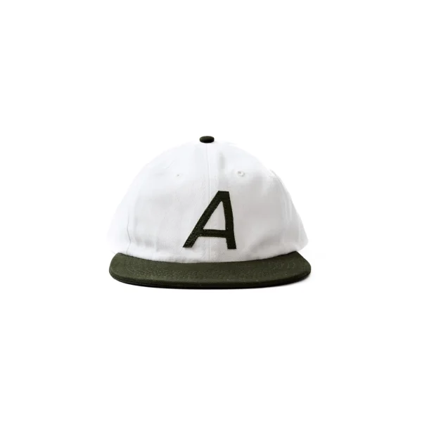 Six Panel Basic A Off Green