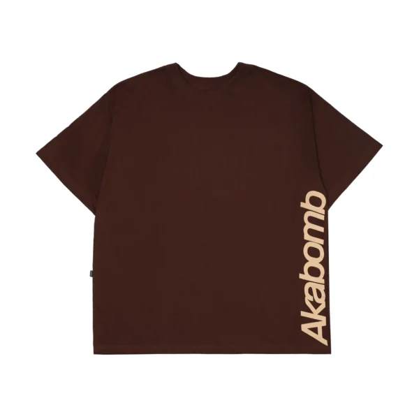 Tee Vertical Logo Brown Boxy